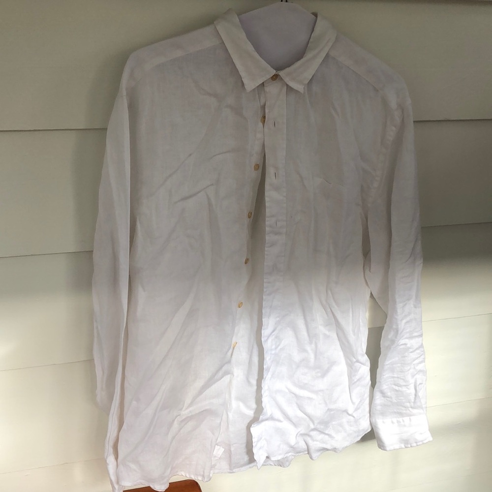 Vineyard Vines White Linen Shirt XL